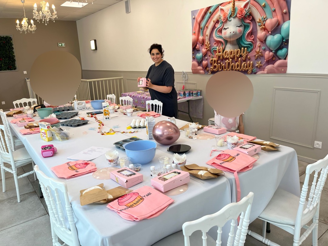 Atelier anniversaire cupcakes licorne